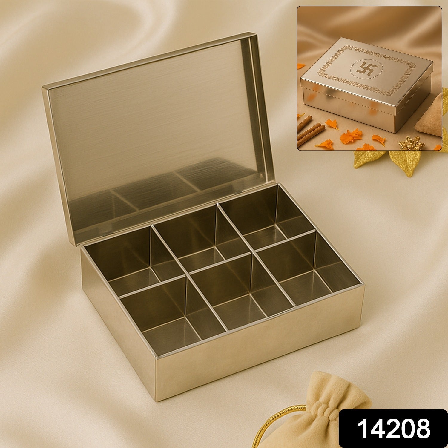 Steel Aura Octagon Devotional Tray Steel Aura Octagon Devotional Tray